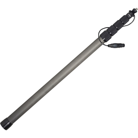K-Tek 36.8" to 12'.6" 5-Section Carbon Fiber Boom Pole with Coiled Cable, Switchcraft Male XLR, Bottom Exit