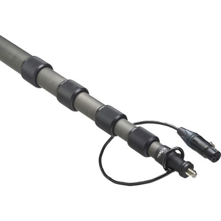 K-Tek 36.8"-12'.6" 5-Section Carbon Fiber Boom Pole w/Coiled Cable