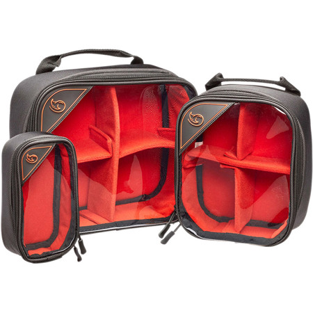 K-Tek KGBSETX Stingray Gizmo-X Bag, Small/Medium/Large, Orange