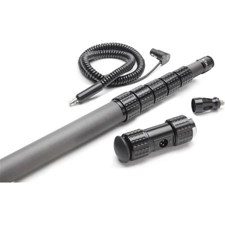 K-Tek KP20CCR 20' KlassicPro Graphite Boompole with XLR Coiled Cable & Side Exit