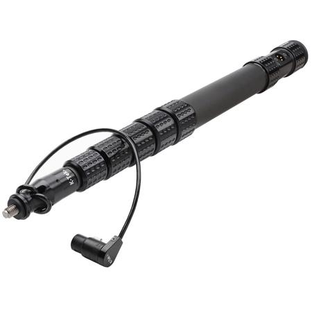 K-Tek KP6CCR 6' KlassicPro Graphite Boompole with XLR Coiled Cable & Side Exit