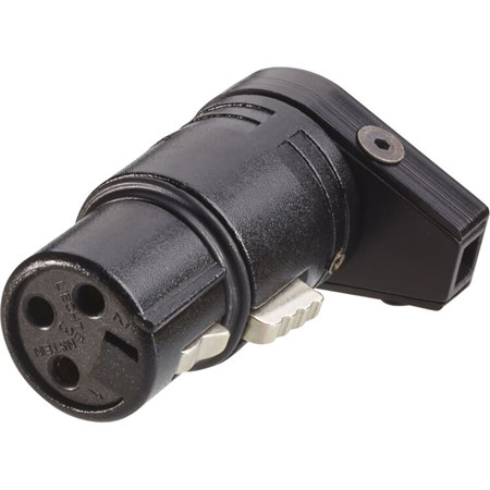K-Tek Low-Profile Right-Angle 3-Pin XLR Female Connector for Mighty Boompoles, Black