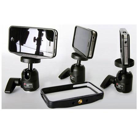 Kungl iPhone 4/4S Pro Tripod Adapter w/Case, Black, BUNDLE w/Sunpak Flexpod Pro