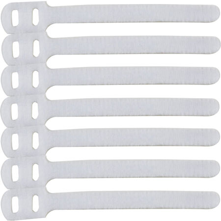 Kupo EZ Tie Petite, White, 7-Pack