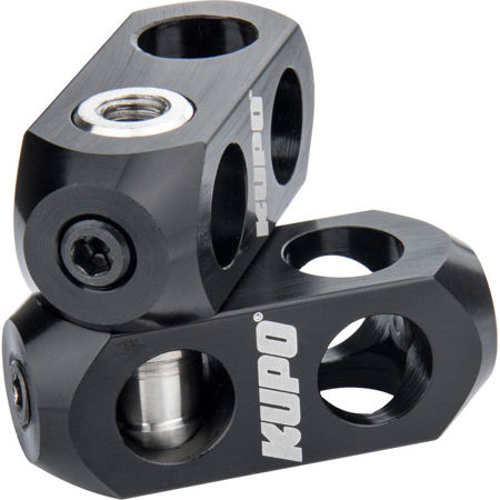 Kupo Double Multi 5/8" Receiver Swivel Connector, Black