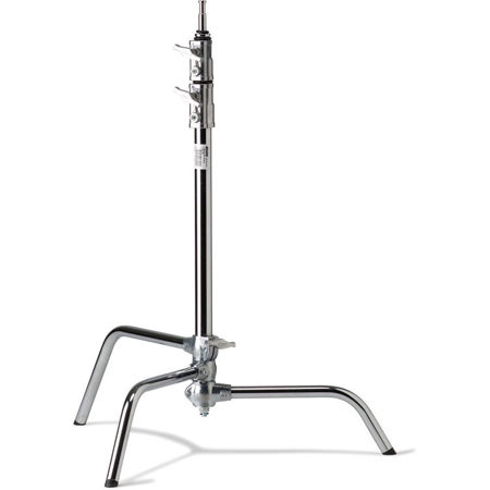 Kupo 20" Master Raiser C-Stand with Sliding Leg, 78" Maximum Extension, 22lbs Load Capacity, Silver