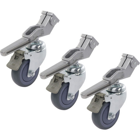 Kupo KS940712 100mm Caster with Brake, 25.4mm Square Adapter, Set of Three