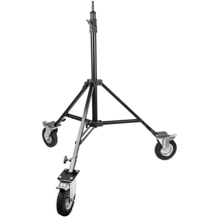 Kupo 2-Section Steadicam Stand with 8" Pneumatic Wheel Set, Black