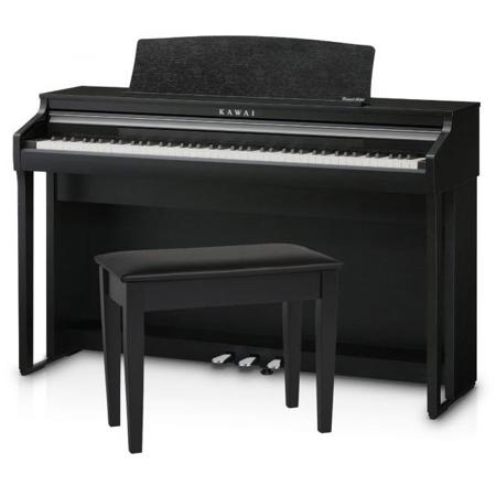 Kawai CA48 88-Key Grand Feel Compact Digital Piano with Bench, Satin Black