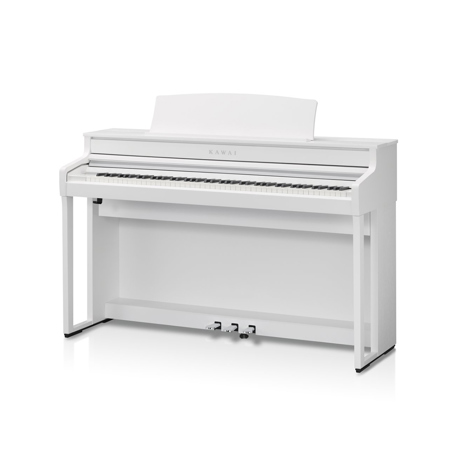 Kawai CA501 88-Key Grand Feel Compact Digital Piano, 45 Voices, Premium Satin White