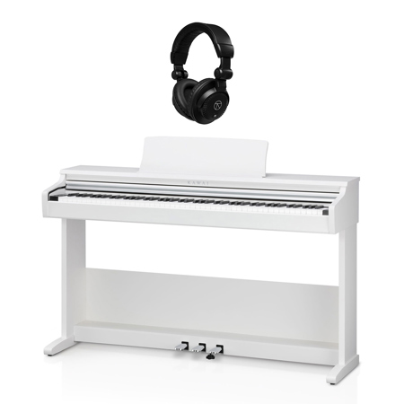 Kawai KDP75 88-Key Digital Piano with Bench, White, w/TAPH100 Monitor Headphones