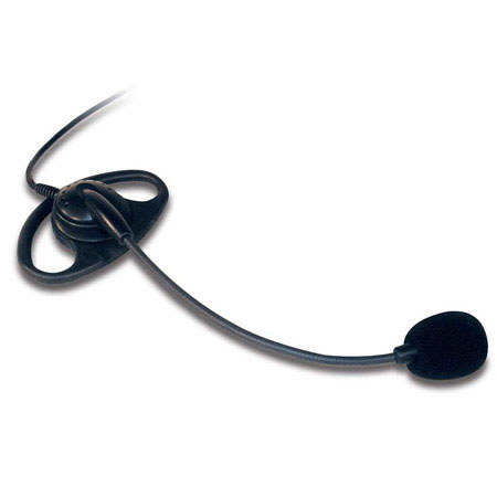 Kenwood KHS-25 Ear Hanger D-Ring Head Set & Boom Microphone with PTT