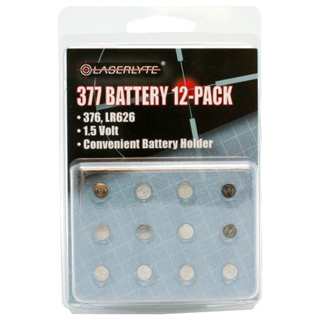 Laserlyte BAT-377 Batteries for RL-1 Rear Sight Laser, 12 Pack
