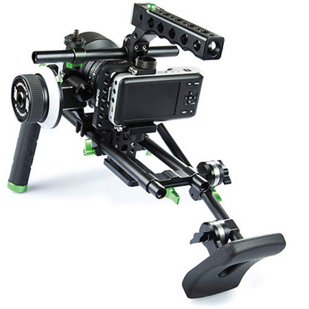 Lanparte Blackmagic Pocket Cinema Camera Basic Handle Rig with Follow Focus