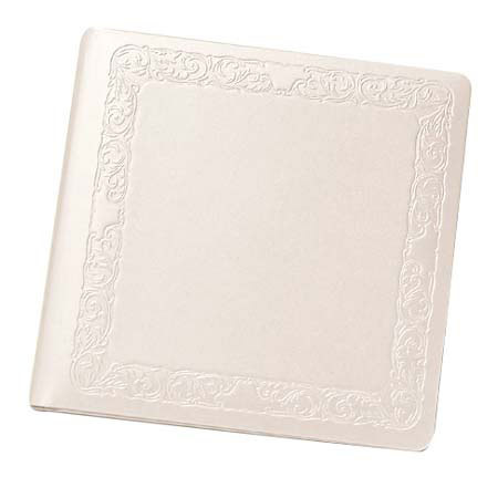 Leather Album Designs Classic Series Library Bound Album, 30 Pages, Holds up to 10x10" Photos, Pearl Eurohyde Covers and Black Pages with Gold Gilding.