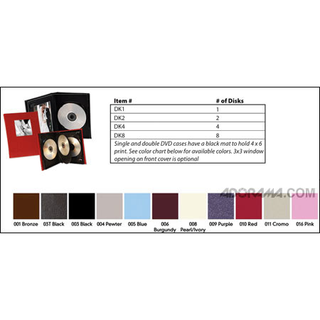 Leather Album Designs DK8 DVD Keepsake, Holds 8 DV