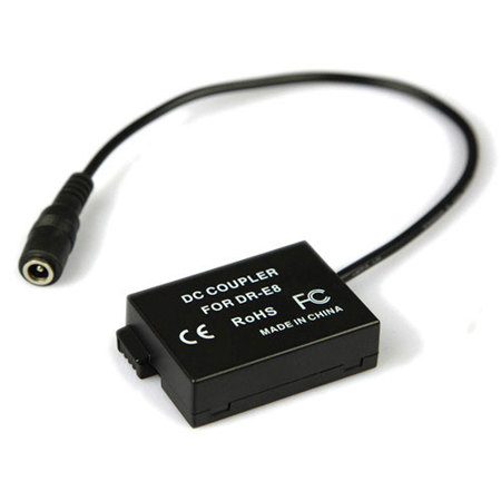 Lanparte E8 Battery Dummy Pack for Canon 550D, 600D, and 650D Cameras