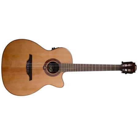 Lag Occitania OC114 Classical Cutaway Electro Guitar, High Gloss, Natural