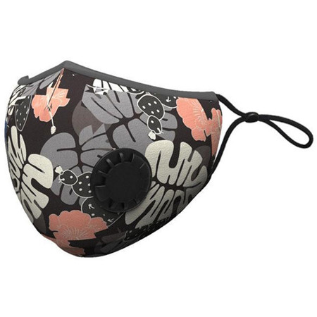 LANDOU Reusanle Fabric Face Mask with PM2.5 Filters & Valve (Adults, Floral)