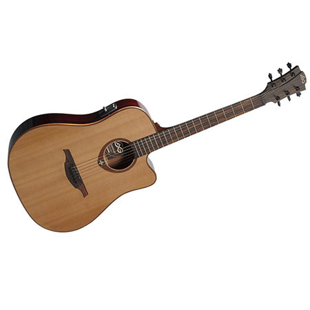 Lag Tramontane T100DCE Dreadnought Cutaway Acoustic Guitar with StudioLag