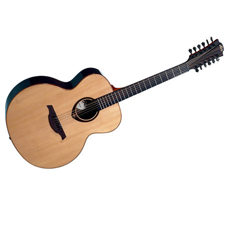 Lag Tramontane T400ACE 12 String Auditorium Cutaway Acoustic Electric Guitar T400J12