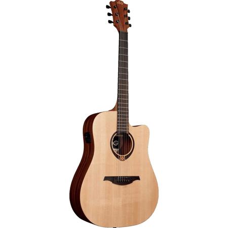 Lag Tramontane T70 Dreadnought Cutaway Acoustic Electric Guitar, Natural