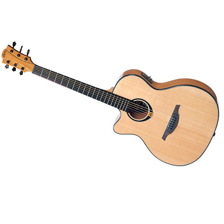 Lag Tramontane TL80ACE LH Auditorium Cutaway Acoustic/Electric Guitar, Natural