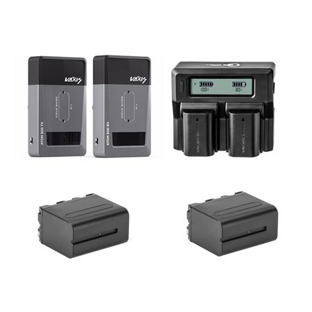 Vaxis Atom 500 HDMI Wireless Video Transmission Kit W/2x NP-F970 Battery/Charger