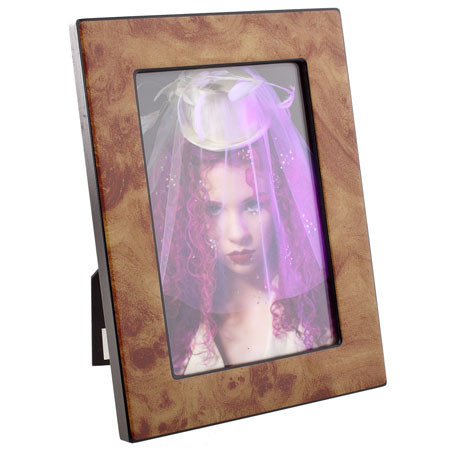 Lawrence Verona Wood Frame, Table Top 4x6" Photo, Color: Natural Burl.