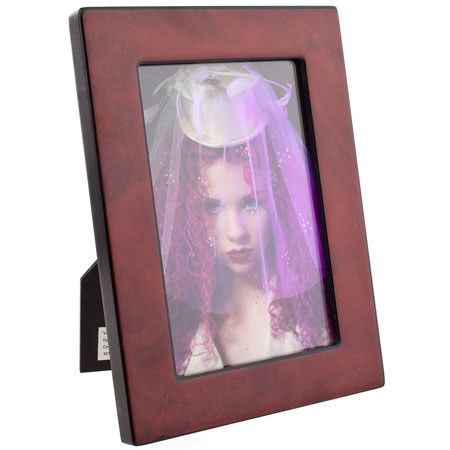 Lawrence Verona Wood Frame, Table Top 4x6" Photo, Color: Burgundy Burl.