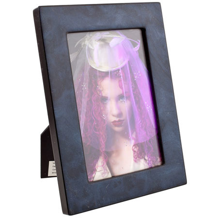 Lawrence Verona Wood Frame, Table Top 4x6" Photo, Color: Navy Blue Burl.