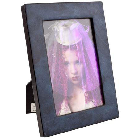 Lawrence Verona Wood Frame, Table Top 8x10" Photo, Color: Navy Blue Burl.