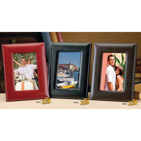 Lawrence 685146 Bonded Saddle Leather Frame 4x6in Red