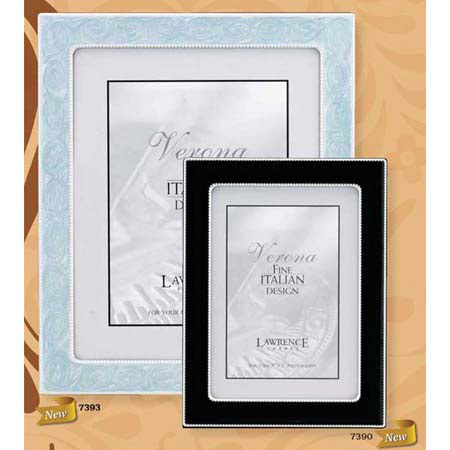 Lawrence Verona Series Wood Molding Frame for 8x10" Photograph, Blue Enamel