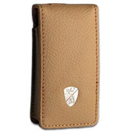 Lamborghini Deluxe Fitted Leather Case for the Ipod Nano, Tan. #LM610BK