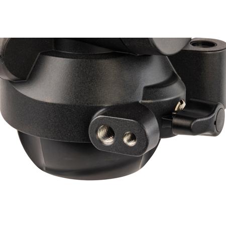 Libec H15 Dual Base Fluid Head with PH-6B Pan Handle, 6.6 lbs Load Capacity
