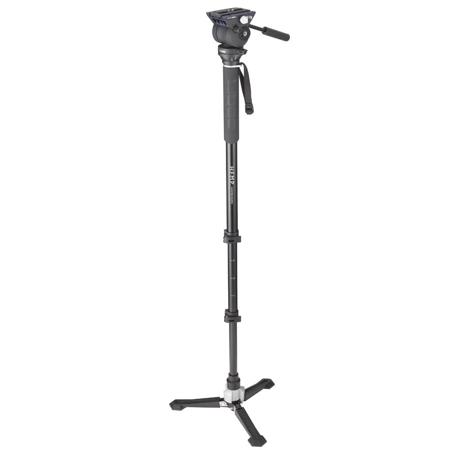Libec Hands-Free Monopod with Dual Base Video Head and Carrying Case