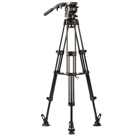 Libec HS-250 3-Section Al Tripod w/H25 Dual Base Fluid Head & BR-2B Mid Spreader