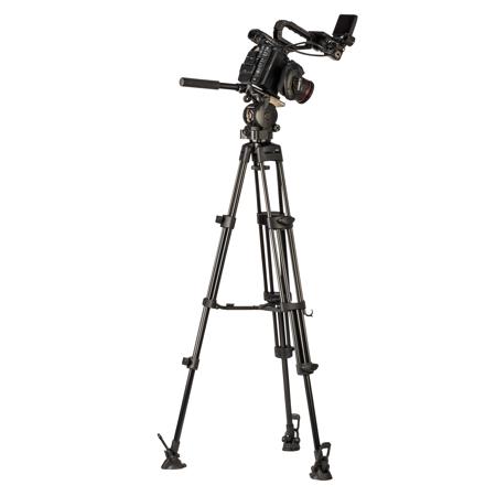 Libec HS-350 3-Section Al Tripod w/H35 Dual Base Fluid Head & BR-2B Mid Spreader