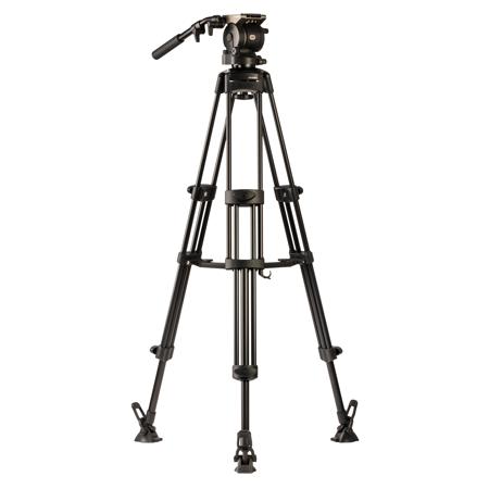 Libec HS-450 3-Section Al Tripod w/H45 Dual Base Fluid Head & BR-6B Mid Spreader