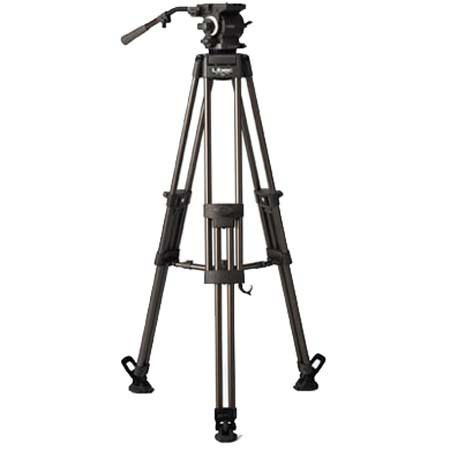 Libec LS100M Professional Tripod System with T102 Tripod, H100 Fluid Head, MS-3 Spreader, PH-7 Pan Arm and SC-7 Soft Case, Supports 50.0 lbs