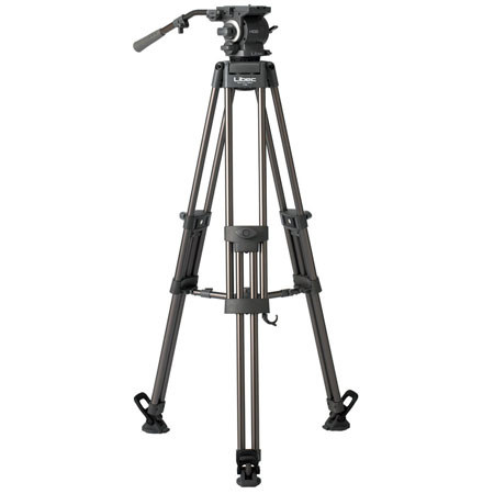 Libec LS100M(2A) Professional Tripod System with T103 Tripod, H100 Fluid Head, MS-3 Spreader, PH-7 Pan Arm & SC-7 Soft Case, Supports 50.0 lbs