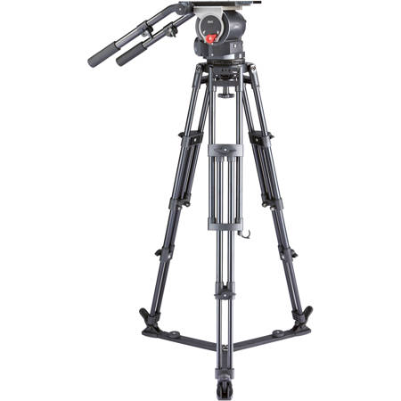Libec QD-10 3-Section Al Tripod Legs w/QH1 Fluid Head and SP-15B Floor Spreader