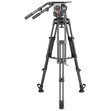 Libec QD-30M 3-Section Aluminum Tripod w/QH3 Fluid Head,BR-6B Mid-Level Spreader