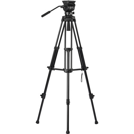 Libec TH-V 3-Section Aluminum Tripod with Video Head and Mid-Level Spreader