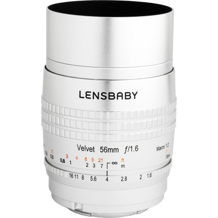 Lensbaby Velvet 56 56mm f/1.6 Lens for MFT, Silver