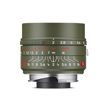 Leica 28mm f/2 Summicron-M Aspherical Safari Edition Lens, Olive Green