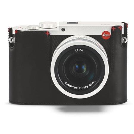 Leica Protector - Q (Typ 116), Leather, Black, No Embossing, Red Hand Stitch