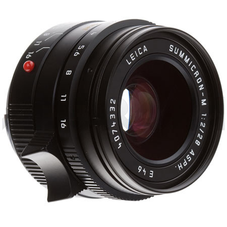 Leica 28mm f/2 SUMMICRON-M Aspherical, Manual Focus (6-Bit Coded) Lens for M System - Black -