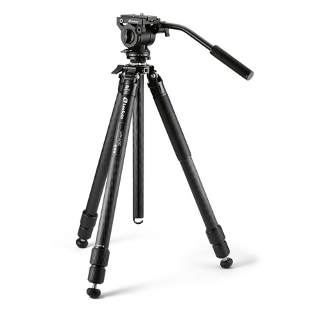 Leica Leofoto LLV-323C 3-Section Carbon Fiber Tripod with LBV-10 Fluid Head